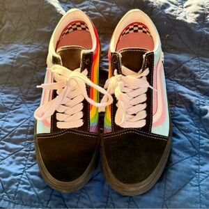 Vans PopCuah Sneakers Black with Pride logos on sides EU 40.5 US men’s 8